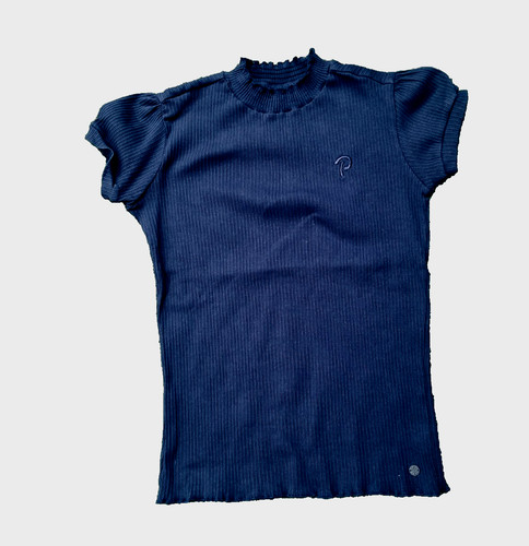 Dunkelblaues t shirt - ***, für