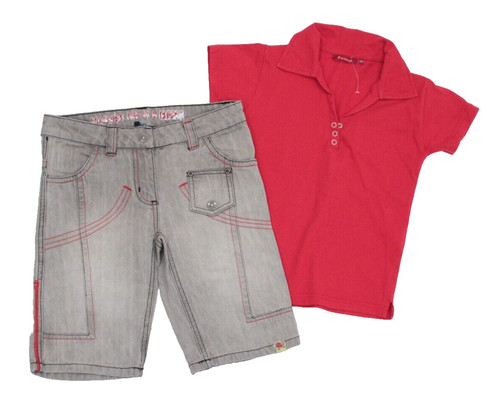 2tlg set kurze - 2tlg, jeans